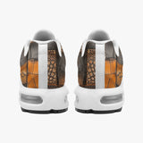Air Cushion Sneakers Brown Crocodile Skin Art