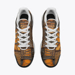 Air Cushion Sneakers Brown Crocodile Skin Art