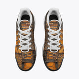 Air Cushion Sneakers Brown Crocodile Skin Art