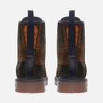 Leather Boots Brown Crocodile Skin Art