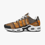 Air Cushion Sneakers Brown Crocodile Skin Art