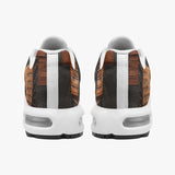Air Cushion Sneakers Brown Alligator Skin Patchwork