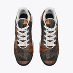 Air Cushion Sneakers Brown Alligator Skin Patchwork