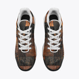 Air Cushion Sneakers Brown Alligator Skin Patchwork