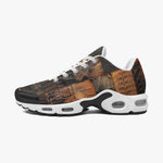 Air Cushion Sneakers Brown Alligator Skin Patchwork