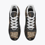 Air Cushion Sneakers Black Crocodile Skin Mosaic Print