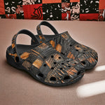 Classic Clogs Black and Brown Alligator Patchwork Print
