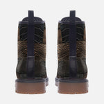 Leather Boots Crocodile Skin Mosaic Patchwork Print