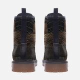Leather Boots Crocodile Skin Mosaic Patchwork Print