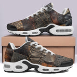 Air Cushion Sneakers Crocodile Skin Mosaic Patchwork Print