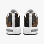 Air Cushion Sneakers Brown Alligator Skin Patchwork