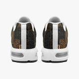 Air Cushion Sneakers Brown Alligator Skin Patchwork