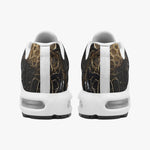 Air Cushion Sneakers Black Crocodile Skin Texture