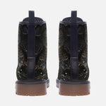Leather Boots Black Crocodile Skin Texture