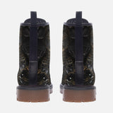 Leather Boots Black Crocodile Skin Texture