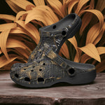 Classic Clogs Black Crocodile Skin Texture