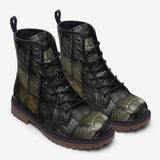 Leather Boots Crocodile Leather Textures Print