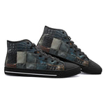 High-Top Canvas Shoes Crocodile Skin Mosaic Print