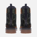 Leather Boots Crocodile Skin Mosaic Print