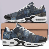 Air Cushion Sneakers Blue Jeans Patchwork