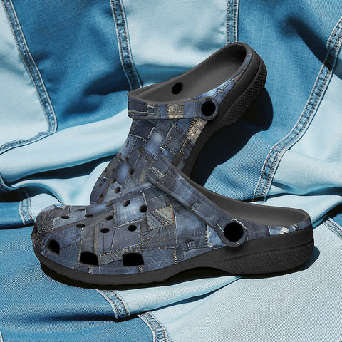 Classic Clogs Blue Jeans Patchwork