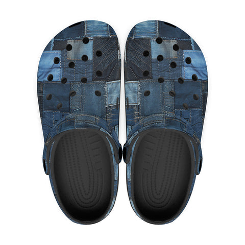 Classic Clogs Blue Denim Patchwork