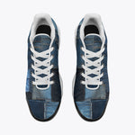 Air Cushion Sneakers Blue Denim Patchwork