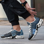 Air Cushion Sneakers Blue Denim Patchwork