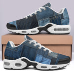 Air Cushion Sneakers Blue Denim Patchwork