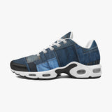 Air Cushion Sneakers Blue Denim Patchwork