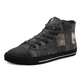 High-Top Canvas Shoes Gothic Patchwork Collage