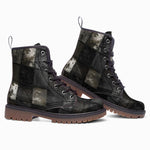 Leather Boots Gothic Patchwork Collage