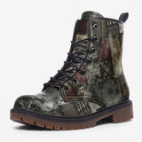 Leather Boots Grungy Patchwork