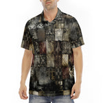 Men's Polo Shirt Grungy Patchwork