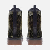 Leather Boots Grungy Patchwork