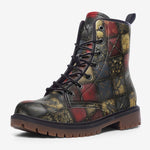Leather Boots Grungy Gothic Patchwork Collage