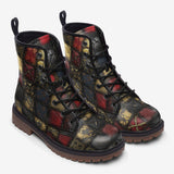 Leather Boots Grungy Gothic Patchwork Collage