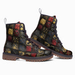 Leather Boots Grungy Gothic Patchwork Collage