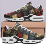 Air Cushion Sneakers Grungy Gothic Patchwork Collage