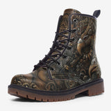 Leather Boots Engraved Animals Artwork
