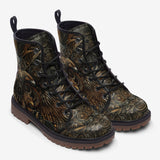 Leather Boots Engraved Artwork of Iron Eagle