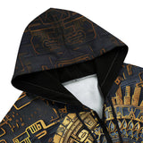 Men's Zip Up Hoodie Mythological Aztec Art