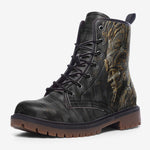 Leather Boots Ancient Aztec Mask