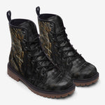 Leather Boots Ancient Aztec Mask