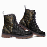 Leather Boots Ancient Aztec Mask