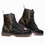 Leather Boots Ancient Aztec Mask