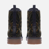 Leather Boots Ancient Aztec Mask