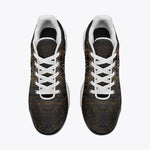 Air Cushion Sneakers Gold Aztec Skull Art