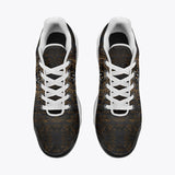Air Cushion Sneakers Gold Aztec Skull Art