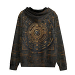 Men's Zip Up Hoodie Golden Mayan Art